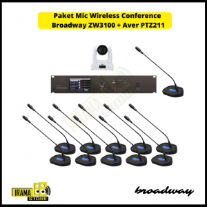 Mic Wireless Conference Broadway ZW3100 - 11 Mic + Camera PTZ